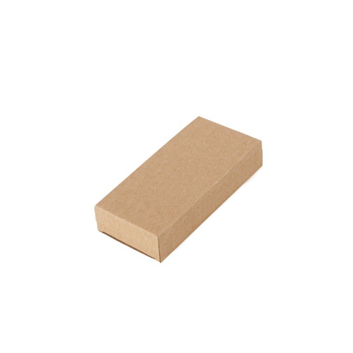 Llavero elegante de PU con anilla de metal y caja de papel kraft en caja