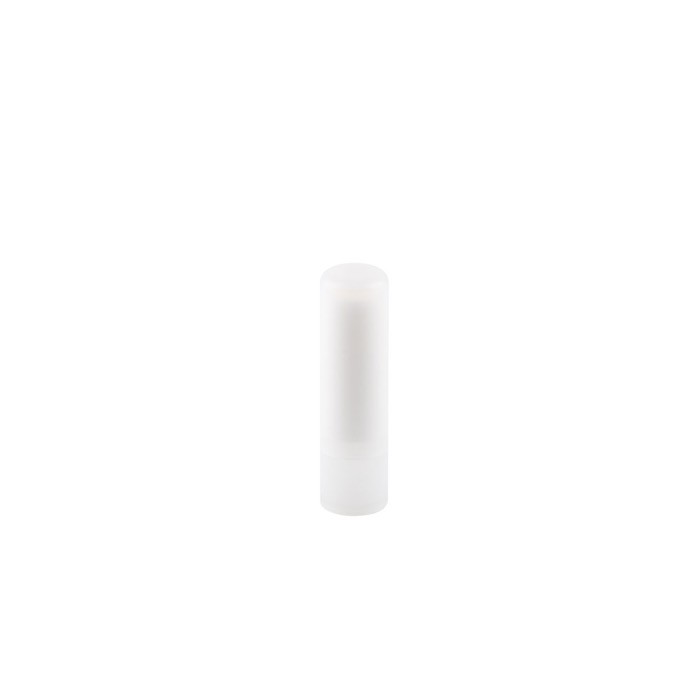 Bálsamo labial vegano con aroma de vainilla y envase transparente color blanco Bálsamo labial vegano con aroma de vainilla y envase transparente color blanco
