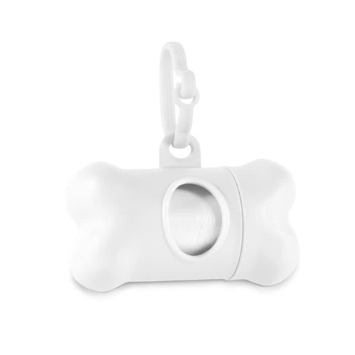 Portabolsas en forma de hueso color blanco Portabolsas en forma de hueso color blanco