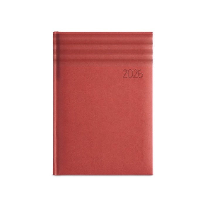 Agenda personalizada 2026 con estampado color rojo Agenda personalizada 2026 con estampado color rojo