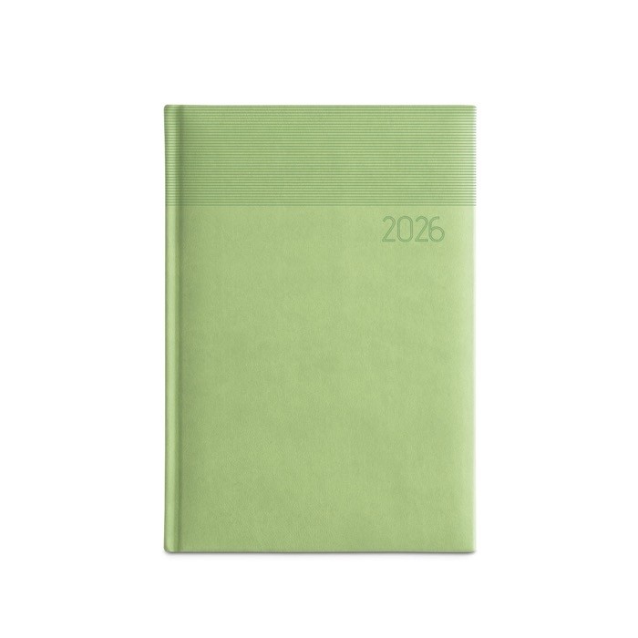 Agenda personalizada 2026 con estampado color verde Agenda personalizada 2026 con estampado color verde