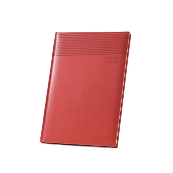 Agendas estampadas personalizadas color rojo