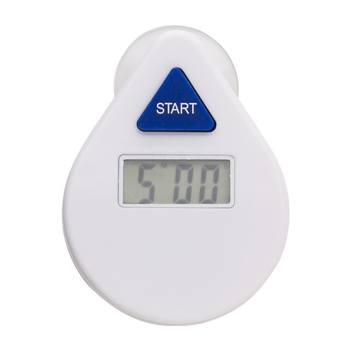 Temporizador de ducha de 5 minutos con ventosa para publicidad color blanco primera vista Temporizador de ducha de 5 minutos con ventosa para publicidad color blanco primera vista