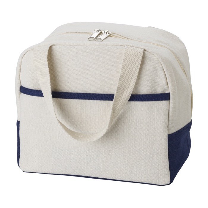 Bolsa isotérmica de algodón con forro interior 280 g/m2 color blanco roto segunda vista
