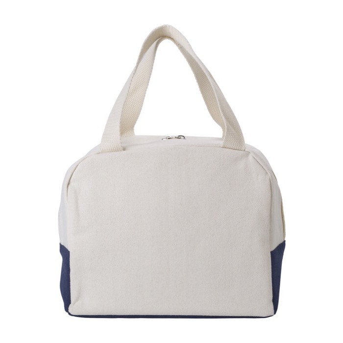 Bolsa isotérmica de algodón con forro interior 280 g/m2 color blanco roto tercera vista