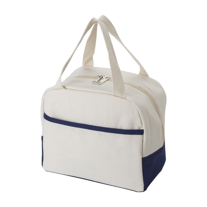 Bolsa isotérmica de algodón con forro interior 280 g/m2 color blanco roto quinta vista