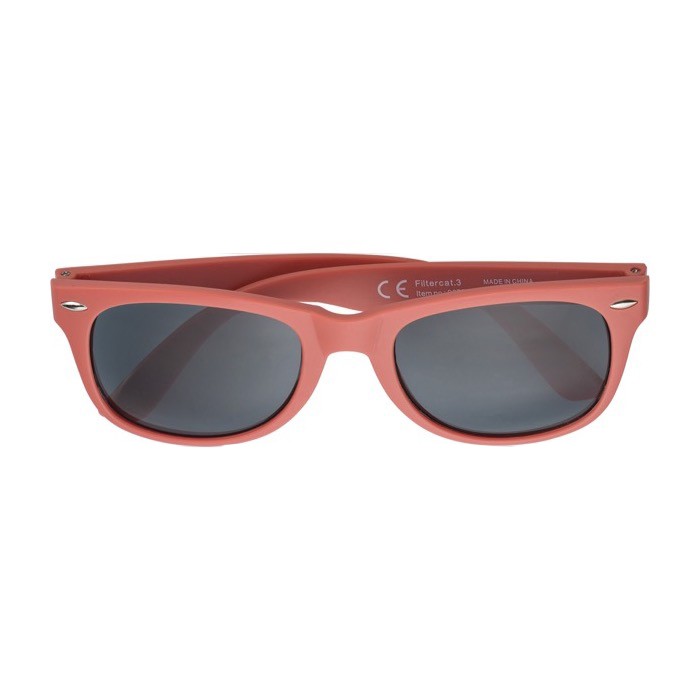 Gafas de sol de plástico reciclado con protección UV400 color rojo primera vista