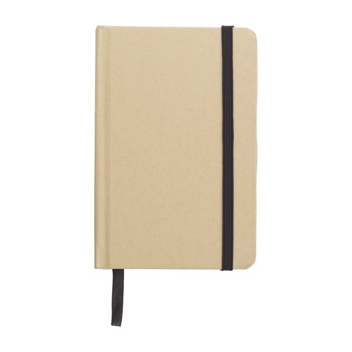 Libreta kraft con tapa de cartón reciclado aprox A6 hojas a rayas color negro primera vista Libreta kraft con tapa de cartón reciclado aprox A6 hojas a rayas color negro primera vista