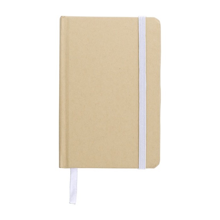 Libreta kraft con tapa de cartón reciclado aprox A6 hojas a rayas color blanco primera vista Libreta kraft con tapa de cartón reciclado aprox A6 hojas a rayas color blanco primera vista