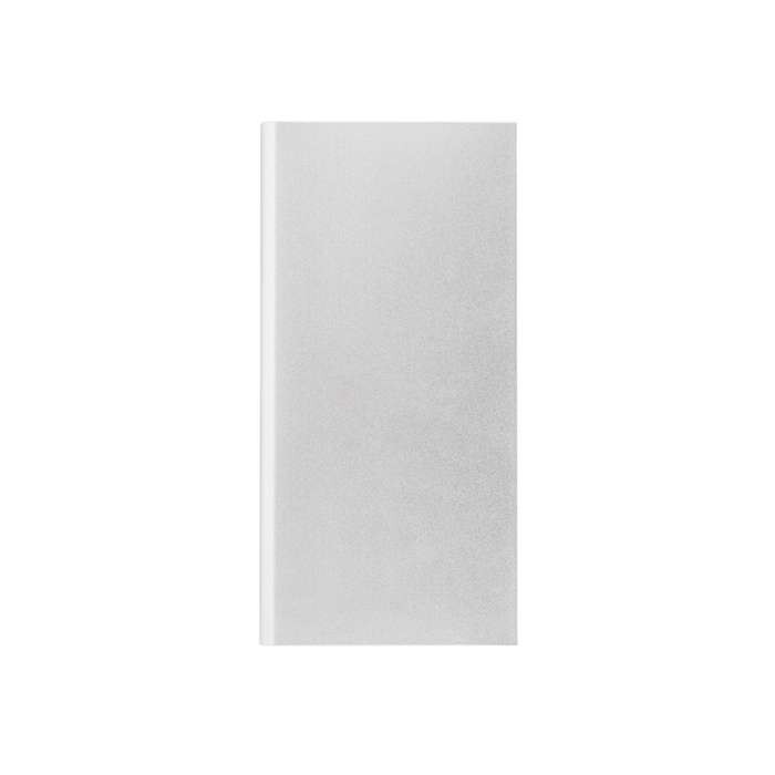 Powerbank de aluminio con panel solar y linterna 8.000 mAh color plateado mate segunda vista