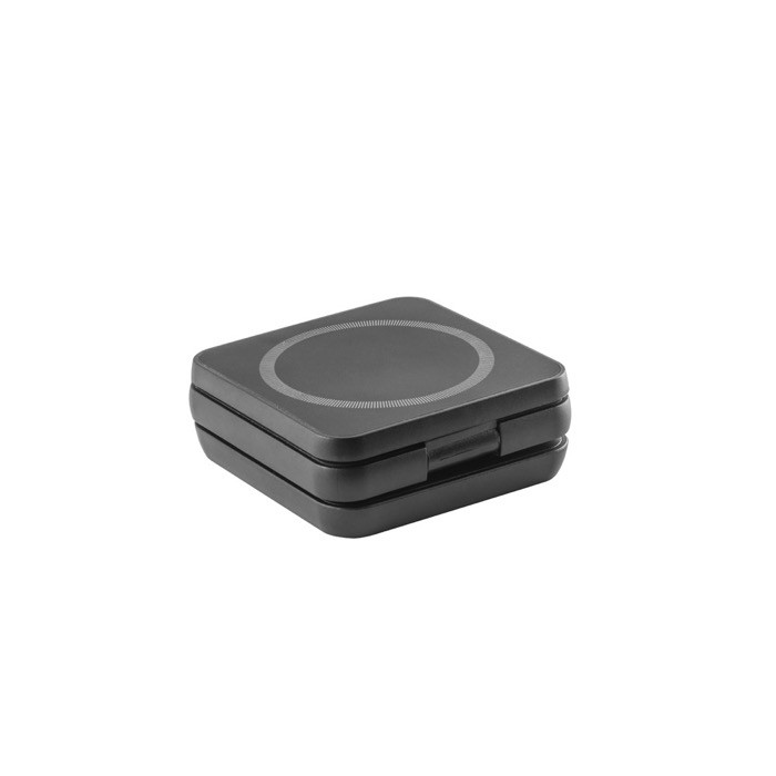 Cargador magnético plegable de ABS 3 en 1 que sirve para soporte color negro Cargador magnético plegable de ABS 3 en 1 que sirve para soporte color negro