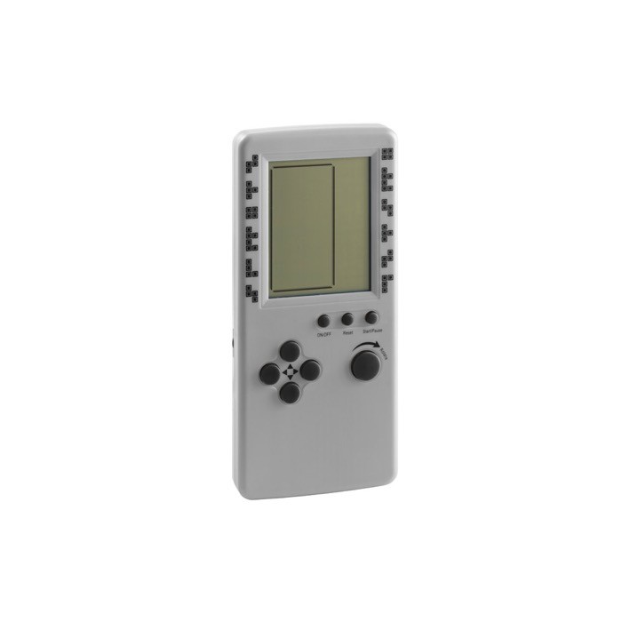 Consola con 26 juegos clásicos con diversas variaciones color gris