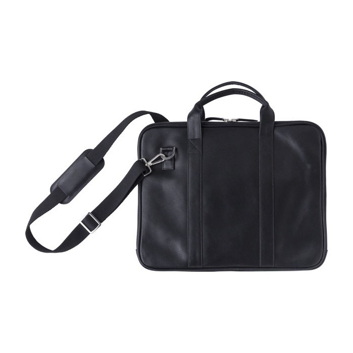 Maletín de piel para PC con múltiples compartimentos 15” color negro primera vista Maletín de piel para PC con múltiples compartimentos 15” color negro primera vista