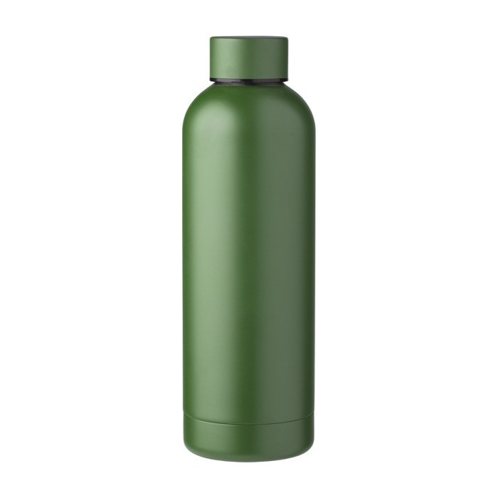 Botella térmica de acero reciclado acabado mate 500ml color verde primera vista Botella térmica de acero reciclado acabado mate 500ml color verde primera vista