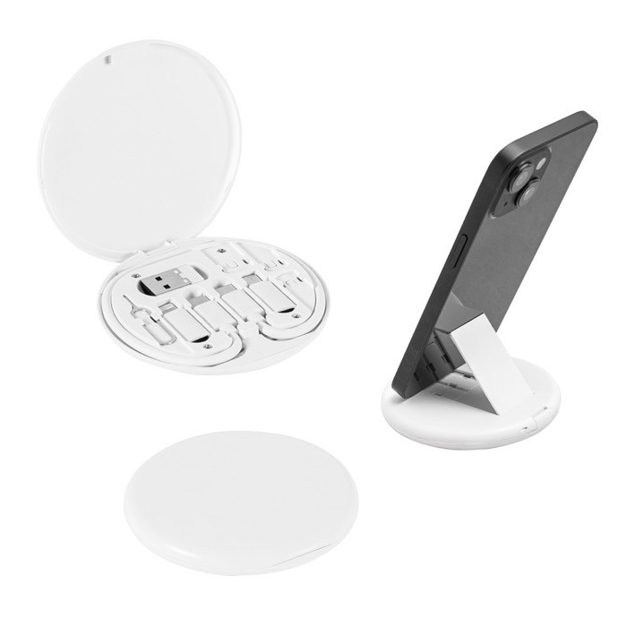 Cable de carga ultrarrápida con set de adaptadores de ABS reciclado varios colores Cable de carga ultrarrápida con set de adaptadores de ABS reciclado varios colores