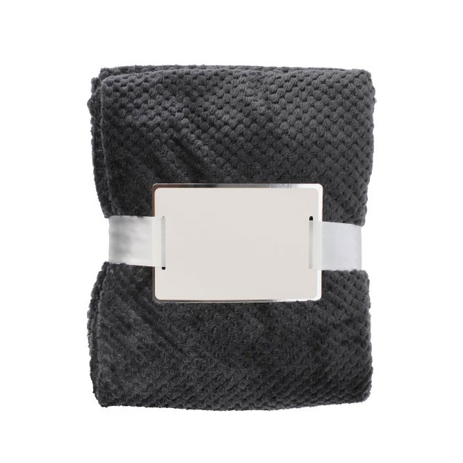 Manta de fibra polar con diseño gofrado 230 g/m2 color gris primera vista