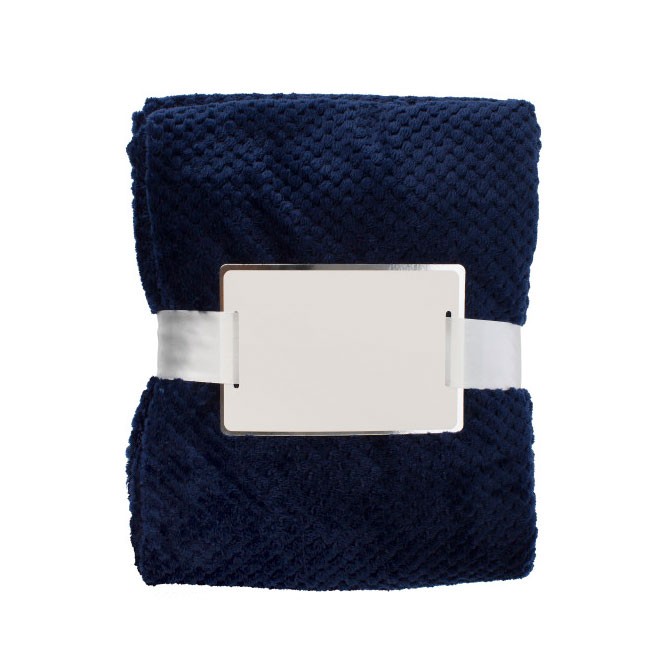 Manta de fibra polar con diseño gofrado 230 g/m2 color azul primera vista