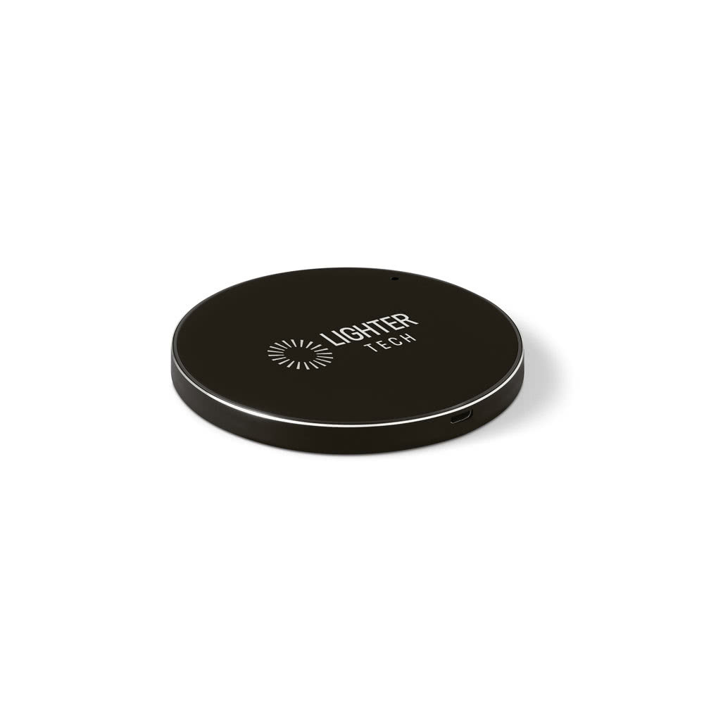 Cargadores inalámbricos personalizables color negro con logo Cargadores inalámbricos personalizables color negro con logo