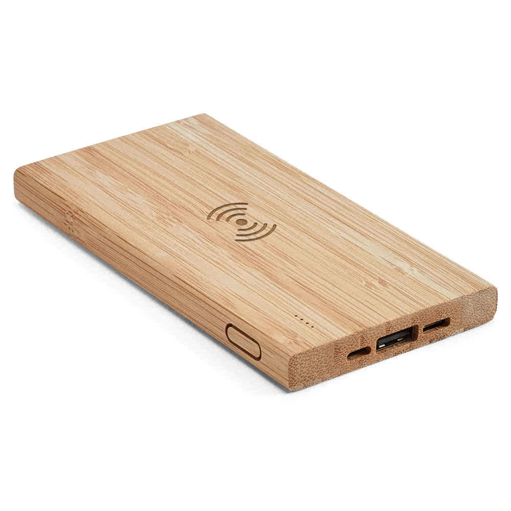Powerbank inalámbrico merchandising color natural