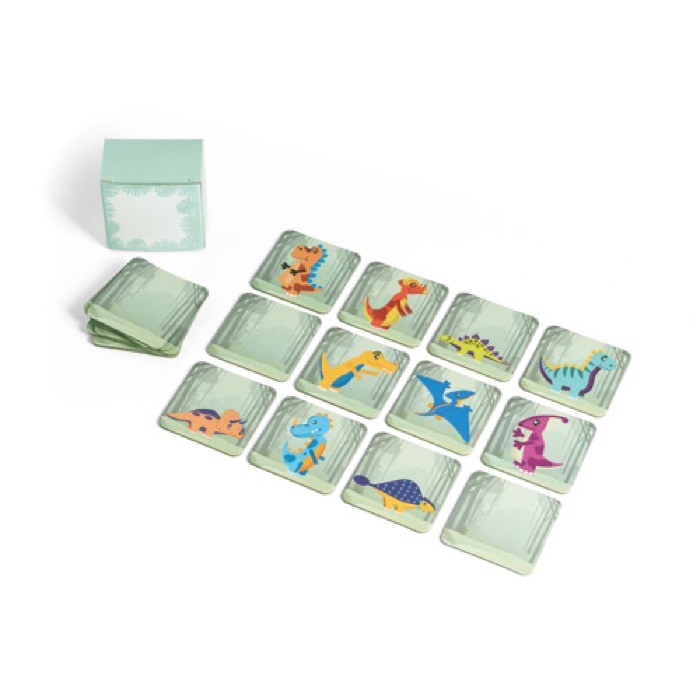 Juego de memoria con caja personalizable color verde claro