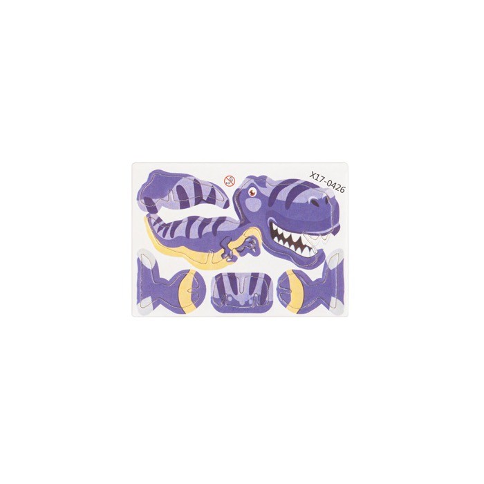 Puzzle 3D de papel 3 en 1 en forma de dinosaurio ideal para niños color natural tercera vista Puzzle 3D de papel 3 en 1 en forma de dinosaurio ideal para niños color natural tercera vista