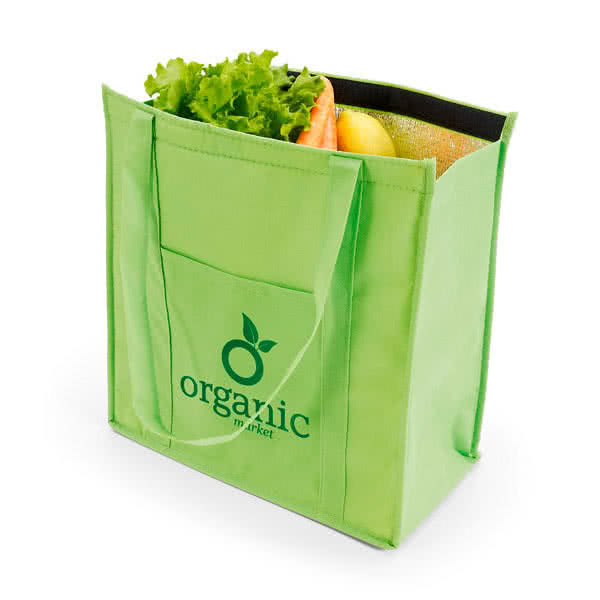 Bolsa de la compra frigorífica color verde claro cuarta vista Bolsa de la compra frigorífica color verde claro cuarta vista