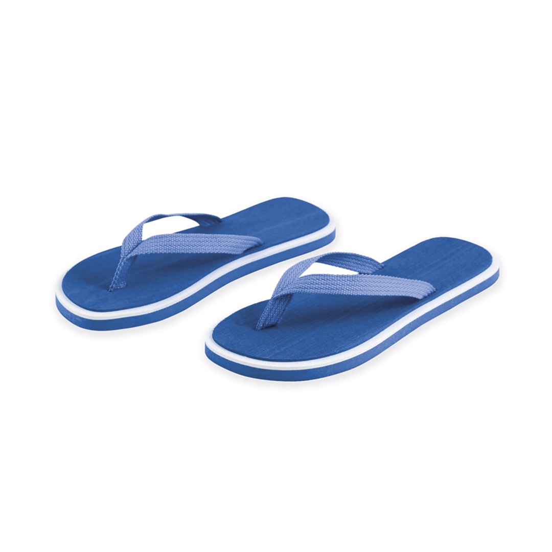 Chanclas de dos colores y suela gruesa de EVA Summer Camp color azul primera vista Chanclas de dos colores y suela gruesa de EVA Summer Camp color azul primera vista