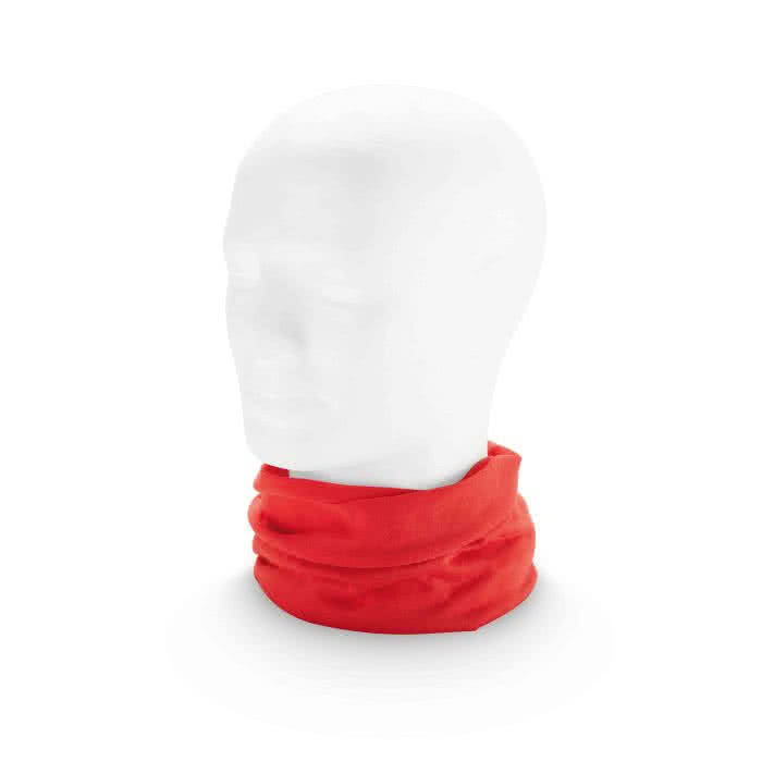 Bandana multifuncional para regalar color rojo con logo Bandana multifuncional para regalar color rojo con logo