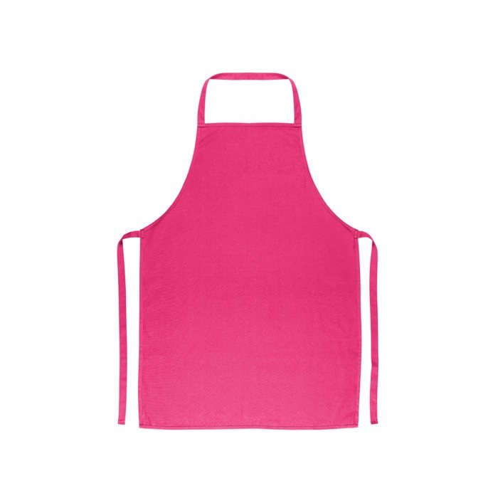 Delantal de sarga de algodón ideal para cocinar 180 g/m2 color rosa primera vista