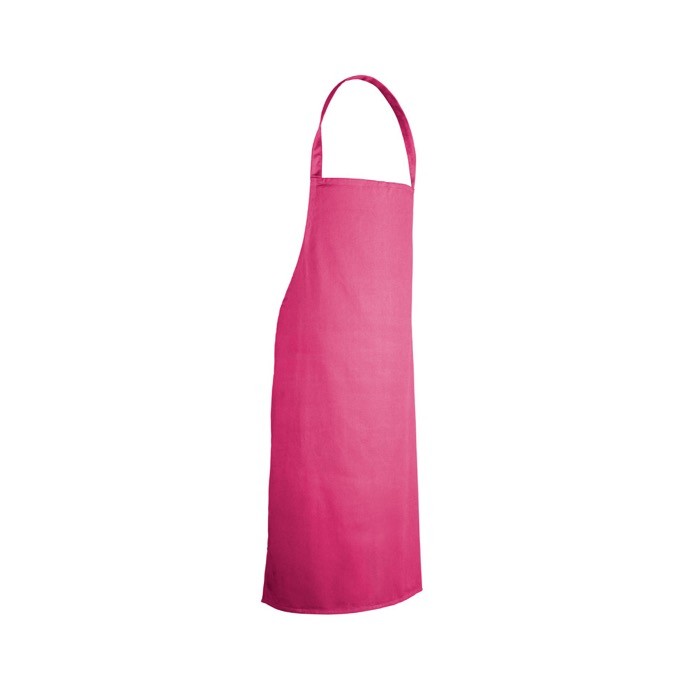 Delantal de sarga de algodón ideal para cocinar 180 g/m2 color rosa