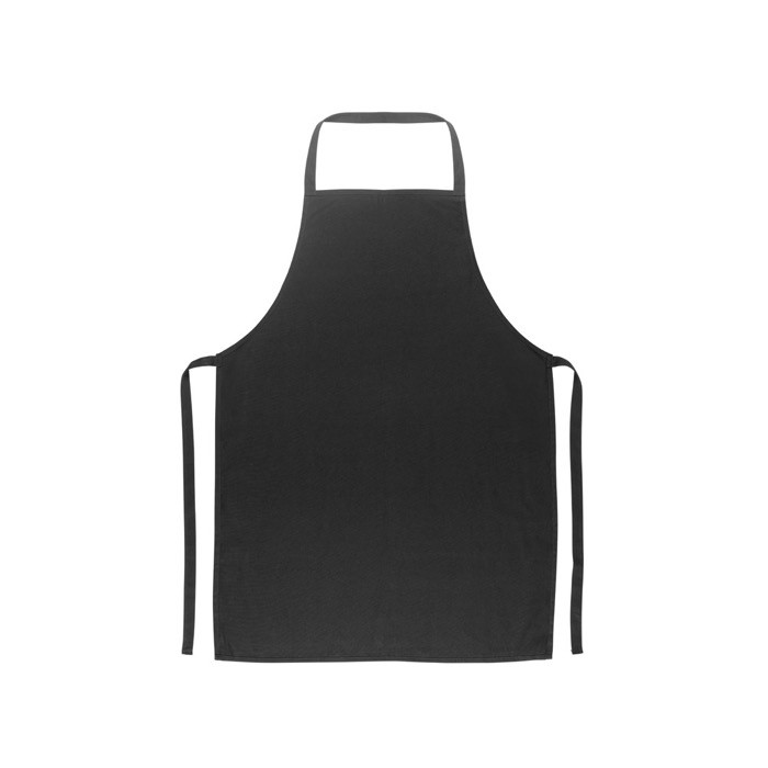 Delantal de sarga de algodón ideal para cocinar 180 g/m2 color negro primera vista