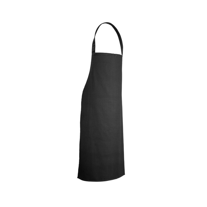 Delantal de sarga de algodón ideal para cocinar 180 g/m2 color negro