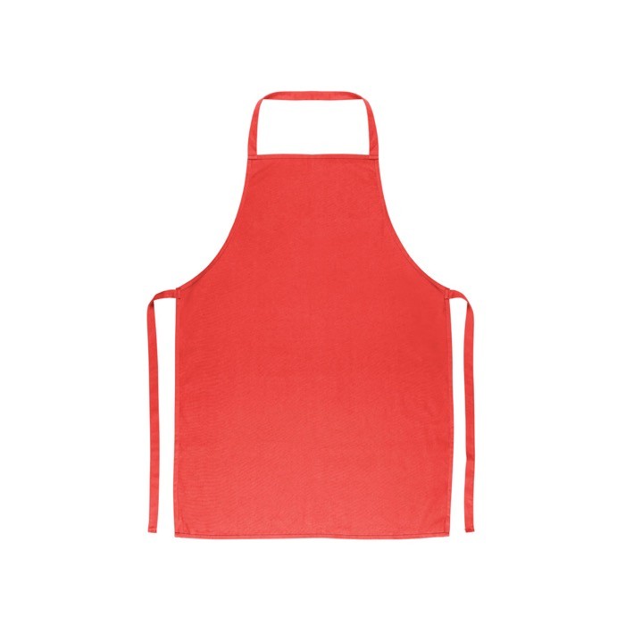 Delantal de sarga de algodón ideal para cocinar 180 g/m2 color rojo primera vista