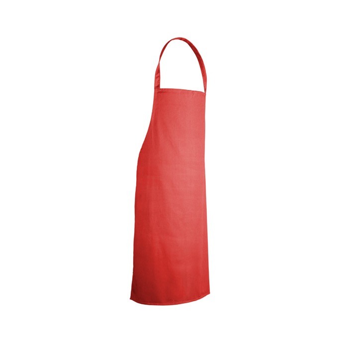 Delantal de sarga de algodón ideal para cocinar 180 g/m2 color rojo