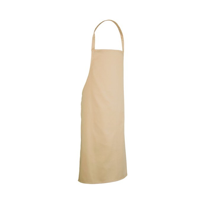 Delantal de sarga de algodón ideal para cocinar 180 g/m2 color beige