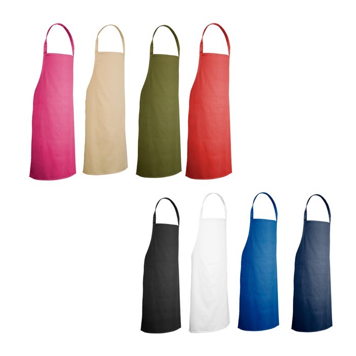 Delantal de sarga de algodón ideal para cocinar 180 g/m2 varios colores