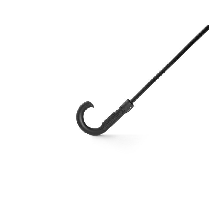 Paraguas reciclado 68 cm poliéster con detalles reflectantes Ø120 color negro quinta vista Paraguas reciclado 68 cm poliéster con detalles reflectantes Ø120 color negro quinta vista