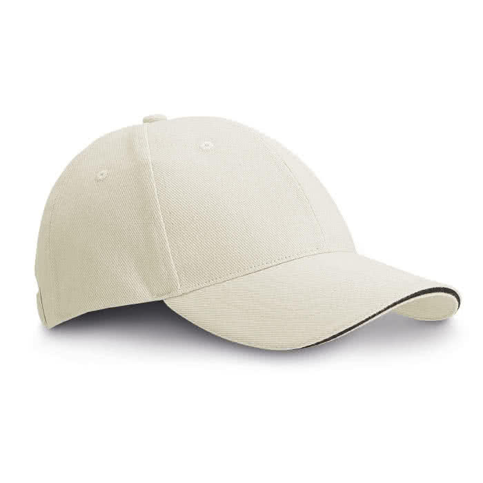 Gorra corporativa con hebilla de metal color blanco Gorra corporativa con hebilla de metal color blanco