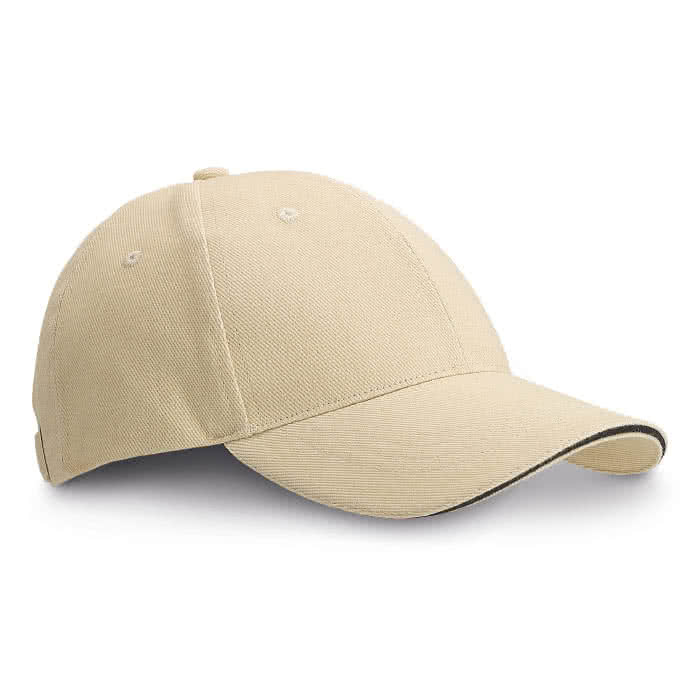 Gorra corporativa con hebilla de metal color beige Gorra corporativa con hebilla de metal color beige
