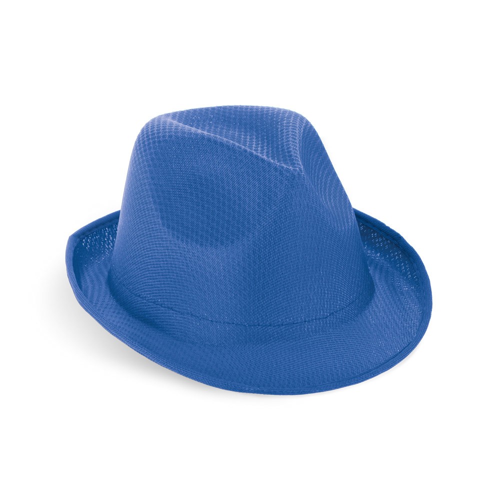 Sombrero de plástico en varios colores con cinta