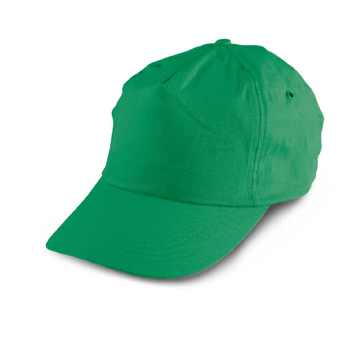 Gorra clásica de poliéster color verde Gorra clásica de poliéster color verde