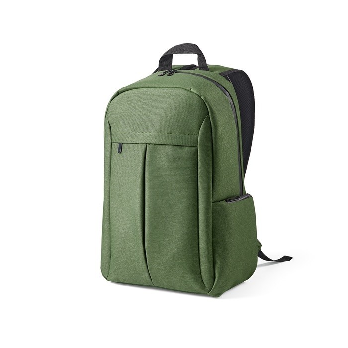 Mochila de nylon reciclado con cremalleras impermeables 22L color verde