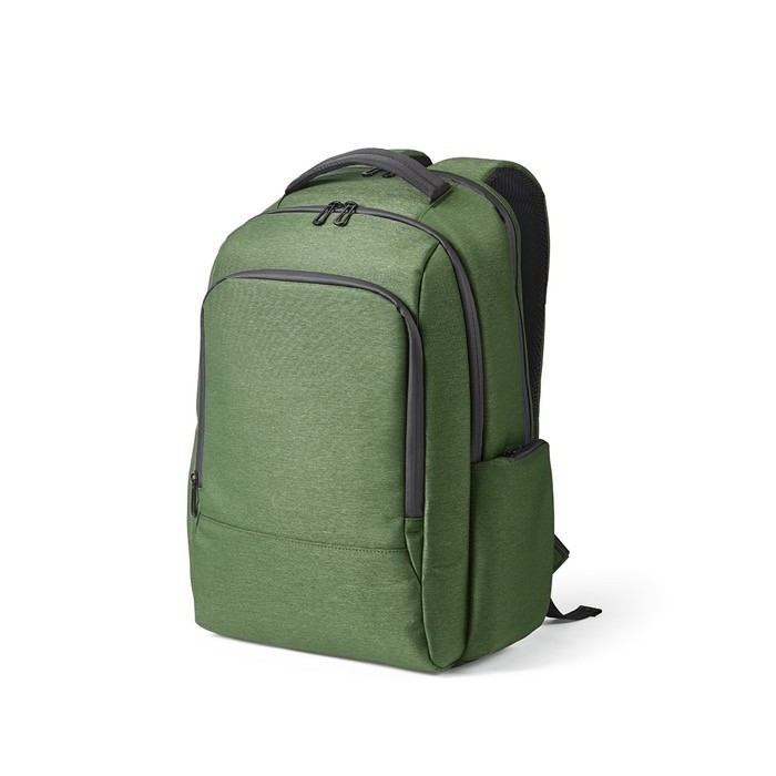 Mochila impermeable bitono de nylon reciclado para portátil 15,6” color verde militar Mochila impermeable bitono de nylon reciclado para portátil 15,6” color verde militar