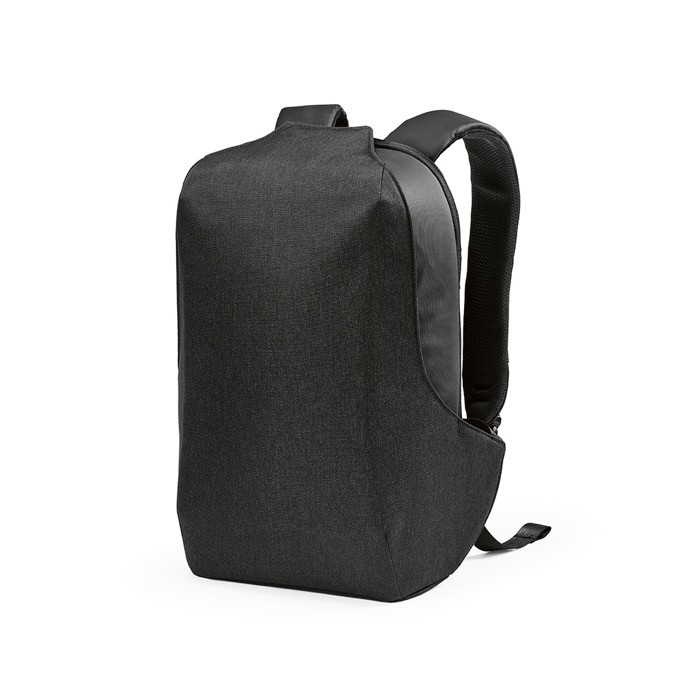 Mochila de RPET con cerradura numérica y tejidos anticorte 20L color negro Mochila de RPET con cerradura numérica y tejidos anticorte 20L color negro