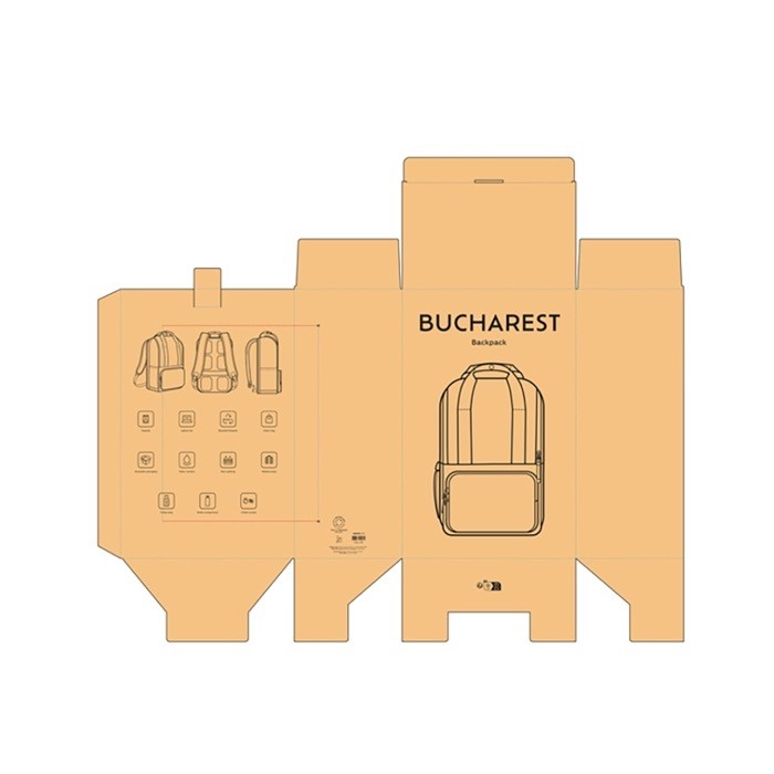 Mochila de poliéster reciclado con compartimento para portátil 18L vista diecisiete