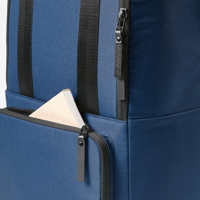 Mochila de poliéster reciclado con compartimento para portátil 18L vista novena