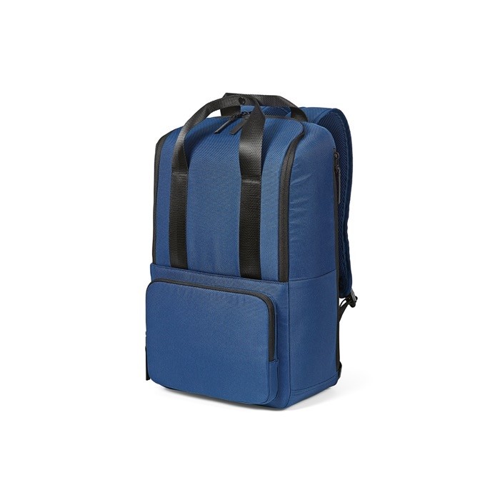Mochila de poliéster reciclado con compartimento para portátil 18L color azul