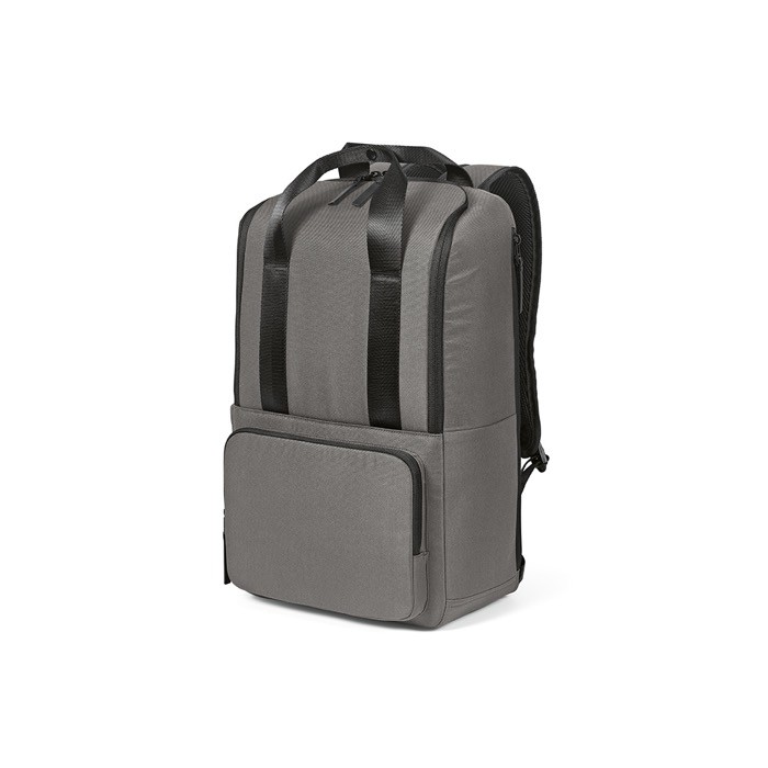 Mochila de poliéster reciclado con compartimento para portátil 18L color gris