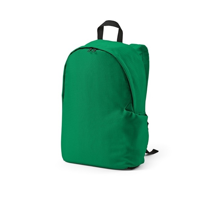 Mochila de RPET para portátil con acabado ripstop 15,6” color verde