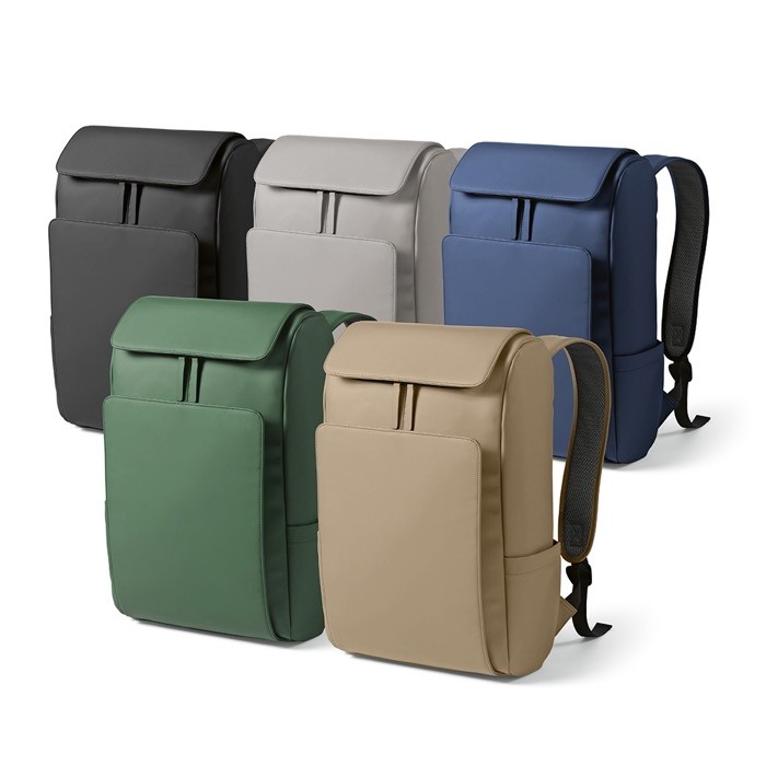 Mochila de cuero sintético con espacio acolchado para portátil 20L vista veinte Mochila de cuero sintético con espacio acolchado para portátil 20L vista veinte